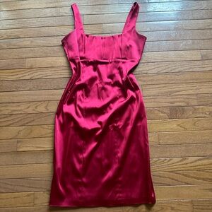 Calvin Klein Red Satin mini dress